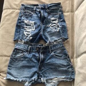 Two pack denim shorts